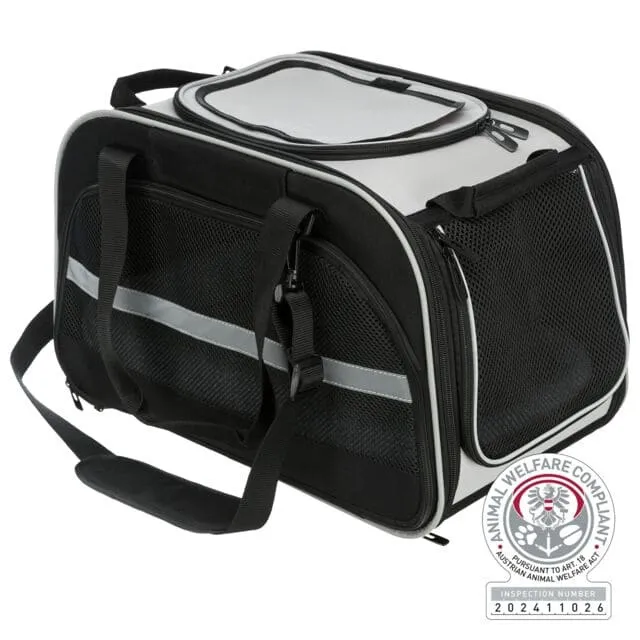 Wohn- und Transporttasche Valery, 29 × 31 × 49 cm, schwarz/grau